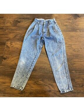 Vintage RIO Stephen Mardon Jeans Size 7 Acid Wash High Rise Tapered Leg Cotton